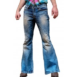 Men's Vintage High Waist Flare Jeans