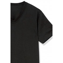 Black Dad Papa Letter Graphic Print Men's V Neck T Shirt